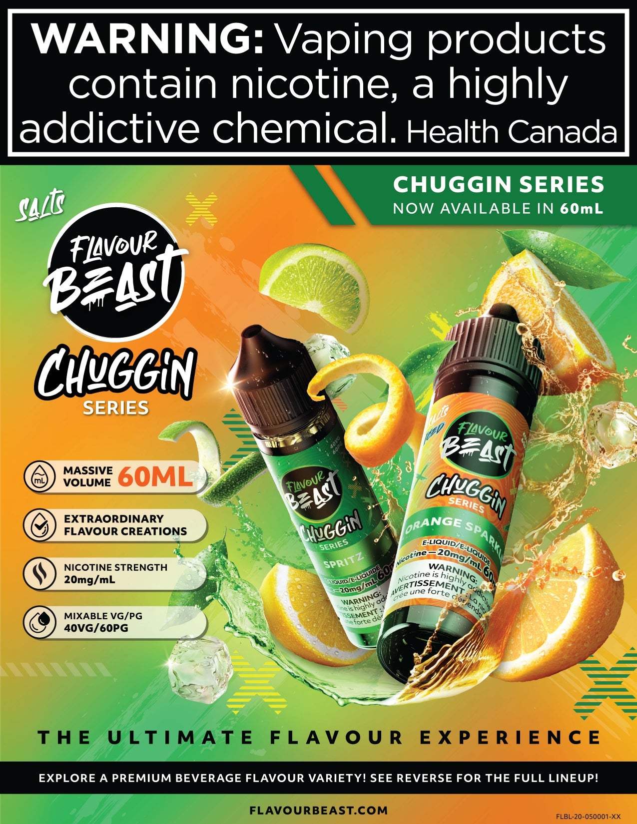 Chuggin Series E-Liquid 60mL 20mg - Set 1